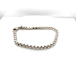 Tiffany & Co. Sterling Silver Venetian Box Chain Bracelet